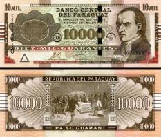 *10 000 Guaranies Paraguaj 2011, P224e UNC - Kliknutím na obrázok zatvorte -